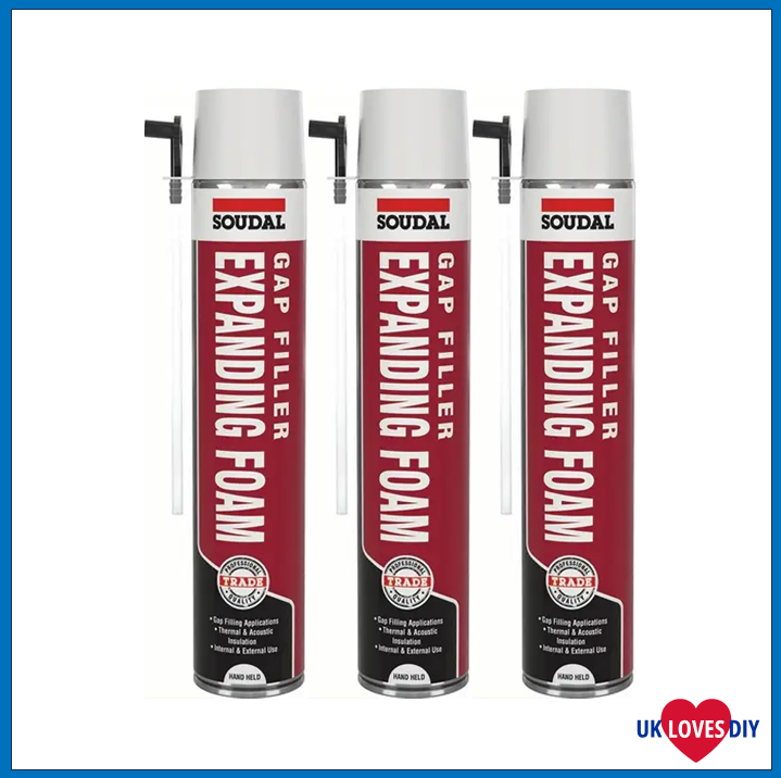 3 X SOUDAL EXPANDING FOAM HAND HELD 750ML
