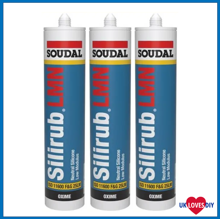 3 X SOUDAL SILIRUB LMN WHITE 300ML