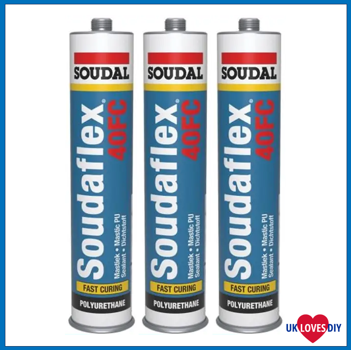 3 X SOUDAL SOUDAFLEX 40FC BLACK 310 ML
