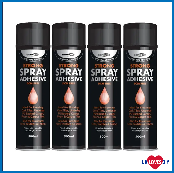 4 X BOND IT SPRAY PAINT ADHESIVE 500ML