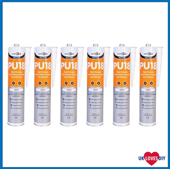 6 X BOND IT PU18 WHITE 310ML
