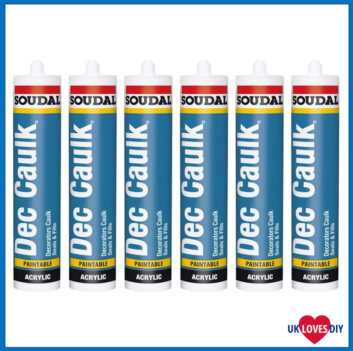 6 X SOUDAL DECORATORS CAULK 300ML