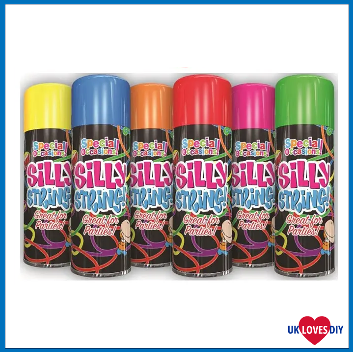6 X SPECIAL OCCASIONS! PARTY SILLY STRING SPRAY PAINT 200ML