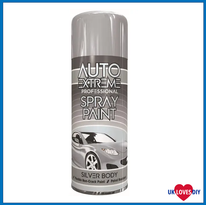 AUTO EXTREME SILVER BODY GLOSS SPRAY PAINT 400ML