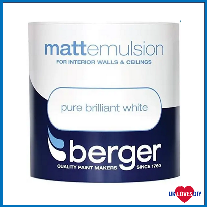 BERGER MATT EMULSION PURE WHITE 1LT
