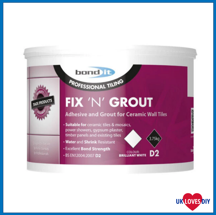 BOND IT FIX 'N' GROUT WHITE 3.75KG