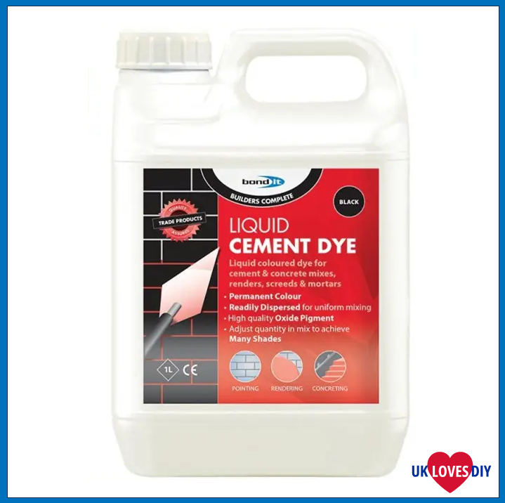 BOND IT LIQUID CEMENT DYE BLACK 1LT