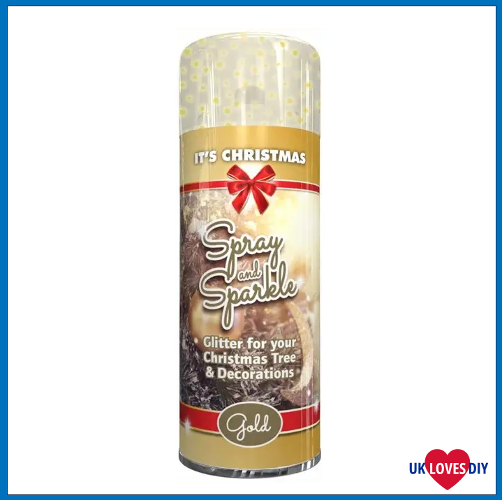 CHRISTMAS GLITTER GOLD SPRAY PAINT 200ML