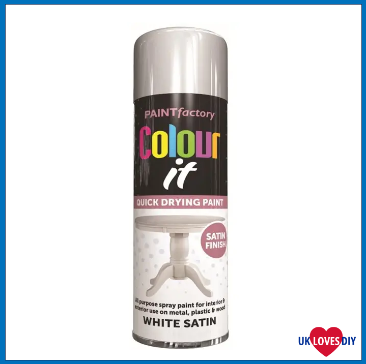 COLOUR IT - WHITE SATIN SPRAY PAINT 250ML