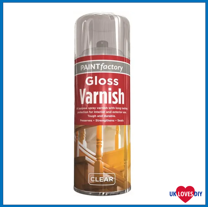 PAINT FACTORY CLEAR GLOSS VARNISH SPRAY PAINT 400ML