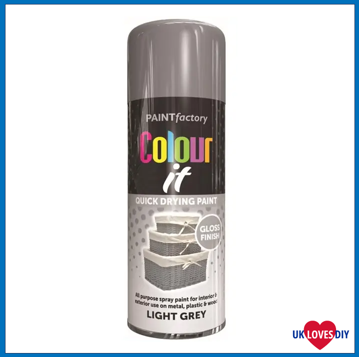 PAINT FACTORY COLOUR IT- LIGHT GREY SPRAY PAINT 400ML