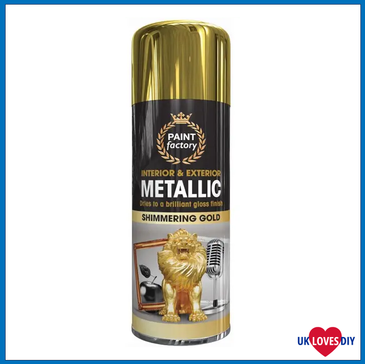 PAINT FACTORY METALLIC GOLD SPRAY PAINT 400ML
