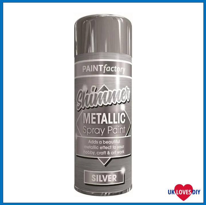 PAINT FACTORY METALLIC SILVER SPRAY PAINT 200ML