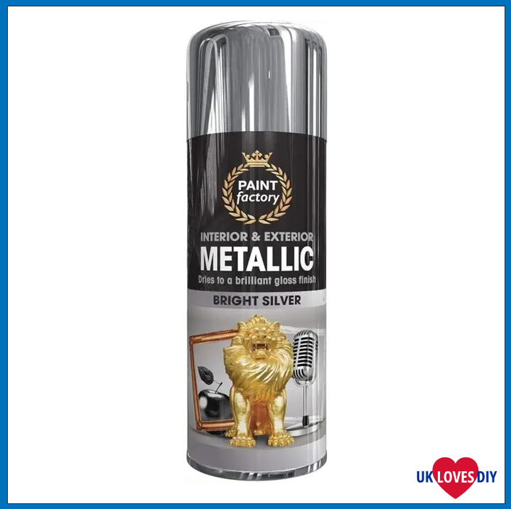 PAINT FACTORY METALLIC SILVER SPRAY PAINT 400ML
