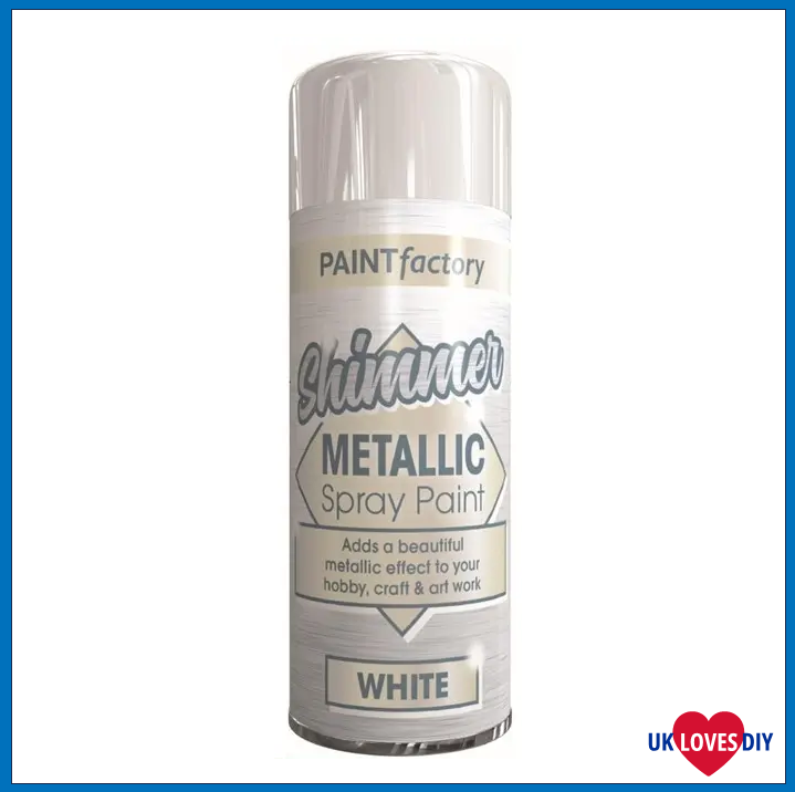 PAINT FACTORY METALLIC WHITE SPRAY PAINT 200ML
