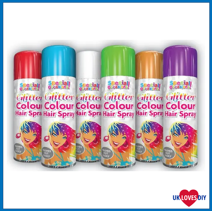 PARTY COLOUR GLITTER HAIR SPRAY GREEN 200ML